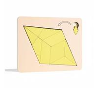 Wmqbjta Children Puzzle Wooden Puzzle Teaser Educational Toy Shape Sorter With Portable Board For Quiet Play And The Go Suitable for classroom activities travel daycare, Rhombus