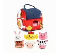 Wmqbjta Children Soft Playhouse Toy With Friends Textile Activity House Portable Pretend Play Barn Padded Cloth Body suitable for early learning daycare outings , 214g , style to 1