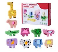 Wmqbjta Children Stacking Blocks Wooden Blocks Animal Blocks Vehicle Blocks Sorting Toy For Cognitive Skills And Shape Recognition Suitable for preschool