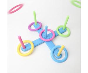 Wmqbjta Children Toss Game Toss Toy Throwing Game Target Set Lightweight Setup Fosters Teamwork Suitable for Party Games Classroom Recess, Red Throwing Ring