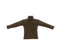 Wmqbjta Doll Miniature Sweater 1/6 Scale Turtleneck Pullover Long Sleeve Top Cloth Material Suitable for Display Collection Customization, brown