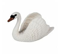 Wmqbjta Educational Duck Animal Figurine Goose Model Wildlife Toy Sculpture Lifelike Appearance for child education playroom setups party cakes miniature garden decor, White Swan