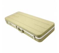 Wmqbjta Electric Bass Case Guitar Case Hard Interior Shock Resistant Support Strong Metal Latches Firm Closure Side Handle Suitable for Transport Storage, Electric Guitar Case, White, White