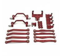 Wmqbjta Electric Car RC Truck Linkage Upgrade Kit Shock Absorption Towers Mount Brackets For Better Stability Handling Suitable for 1/16 Series 64 Pickup RC Desert and Trail, Red