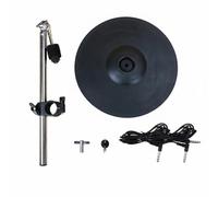 Wmqbjta Electronic Cymbal Pad Triple Zone Drum Cymbal Pad Crash Hat Pad Rubber Metal Quiet Strike Spring Back Feel for home production live shows, 3-Trig Round Str Ymh