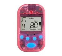 Wmqbjta Electronic Metronome Digital Metronome Tempo Rhythm Clip On Metronome With Readable Screen And Headphone Jack Suitable for practice routines music, Transparent Red