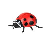 Wmqbjta Figure Realistic Animal Figurine Hand-Painted Model Solid Material Educational Toy Suitable for Children Learning Collectors Birthday Cake Decoration Classroom Setting, Red Medium Ladybug