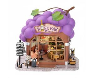 Wmqbjta Industrial Scene Fruit Miniature Model Kit DIY Miniature House Set Craft Building Kit Dollhouse Decor resin and with cozy suitable for teens adults, Fox Bar