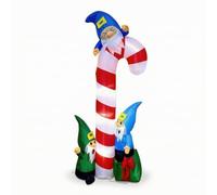 Wmqbjta Inflatable Candy Cane with Bright Lighted Christmas Inflatable Eye Catching Holiday Display for Lawn, Garden