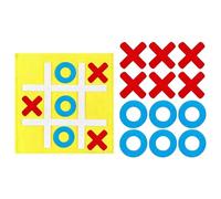 Wmqbjta Interactive Educational Puzzle Game Toe Game XO, Chessboard, Learning Game for Children Promoting Socialization, Ideal for, Yellow