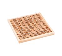 Wmqbjta Multiplication Pattern Board with Raised Blocks Visual Multiplication Learning Board Colorful Math Manipulative for Kids, Classroom, Wood, Blister 0.3KG