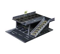 Wmqbjta Parking Lot Diorama Miniature Scenery Showcase Organizer Ornament Easy Assembly Toy Car Storage Box Display Model Realistic Atmosphere Micro Landscape, Style A