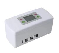 Wmqbjta Portable Medicine Refrigerator With Usb Power Aluminum Build Clear Display Hinged Lid Suitable for ride shares taxis subways trains