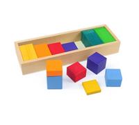 Wmqbjta Rainbow Building Blocks Wooden Educational Construction Toy Geometric Shape Sorting Stackable Play Set Fine Motor Skills Training Suitable for, Irregular