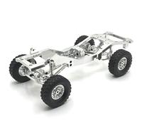 Wmqbjta Rc Car /12 Kit Crawler Chassis Stable Drivetrain And Elevated Clearance Suitable for rock crawling technical trails practice runs, Silver