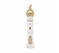 Wmqbjta Resin Statue Lantern Castle Figurine Middle Eastern Semicircular Style Resin Material Sophisticated Design Suitable for Desk Ornament Room Corner, Islamic, Traditional, Religious