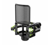 Wmqbjta Shock Mount Holder Mic Mount Mic Bracket With Mesh Plosive Guard Adjustable Clip Suitable for Content Online Meetings, Green