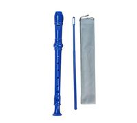 Wmqbjta Soprano Recorder Set, Flute, Easy Instrument, Great Sound, 8 Holes, with Cleaning Rod And Storage Bag for Performers, Blue