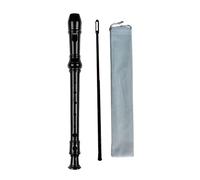 Wmqbjta Soprano Recorder Set, Flute, Easy Instrument, Great Sound, 8 Holes, with Cleaning Rod And Storage Bag for Performers, Black