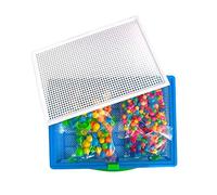 Wmqbjta Sorting Puzzle Game for Skill Development, 296pcs Nail Beads, basket 27cmx19cm