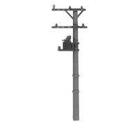 Wmqbjta Telephone Pole Model Miniature 1/64 Scale Telegraph Poles PP Material Micro Landscape Railroad Railway Decor Ornament Suitable for Diorama Table Sand, Gray