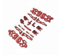 Wmqbjta Vehicle Upgrade Component RC Car Upgrade Kit Metal Arm Set Steering Complete Linkage Precision Machined Aluminum Alloy suitable for /, Red
