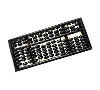 Wmqbjta Vintage Wooden Counting Frame, Antique Soroban Abacus, Learning Tool with 13 Rows of Wooden Beads for Children, Math, School, Office, Family, Black Frame