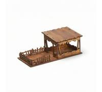 Wmqbjta Wooden Model Kit Southeast Asian Stilt House Building Set Miniature Architecture Diorama Craft Educational Wood Material suitable for tabletop gaming shelf decor teaching, Wood Building H