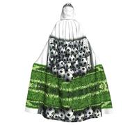 WMSYJHLA Green Football Field Halloween Unisex Hooded Cloak Cape Robe Christmas Fancy Dress Costumes For Adults Vampire Witch