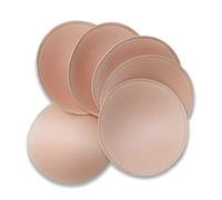 WMugthome 3 pairs C/D/DD Cup Round Soft Bra Inserts Pads Removable for Sport Bra Cups insert and Bikini Top Swimsuit Inserts, Beige, DDD/F CUP