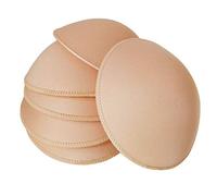 WMugthome 3 Pairs Round Seam Women's Removable Sports Yoga Bra pad, Bikini Top Bra Pads Insert, Beige, DD