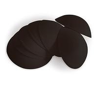 WMugthome 3 Pairs Round Seam Women's Removable Sports Yoga Bra pad, Bikini Top Bra Pads Insert, Black, DD