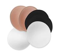 WMugthome 3 Pairs Round Soft Bra Inserts, Removable Bra Pads for Sports Bra, Bikini Top & Swimsuit, C/D/DD Cup, Tricolor, DDD/F CUP