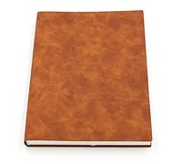 WMWL Large Thick Journal Notebook, Blank Papers, A4 8.4x11.4 inches, 416 Pages, Soft Faux Leather Cover Sketchbook for Writing Drawing (Brown, Plain)