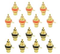 WMYCONCONG 14 PCS RCA Female Phono Panel Mount Chassis Socket Jack Connector for Amplifier Audio Terminal RCA Plug