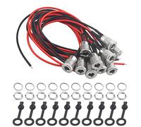 WMYCONGCONG 10 PCS 5.5 x 2.1mm DC Power Jack Cord Socket Threaded Female Mount Connector Adapter with Waterproof Cover Cap