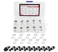 WMYCONGCONG 10 PCS 5x20mm Panel Mounted Screw Cap Fuse Holder Socket AC 250V 10A/AC 125V 15A with 20 PCS 5x20mm Fast-blow Glass Fuses 0.2A, 0.5A, 1A, 2A, 3A, 5A, 6A, 8A, 10A, 15A (10 Value)