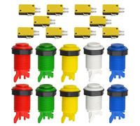 WMYCONGCONG 10 PCS Game Push Button with Micro Switch for Jamma Mame Arcade Video Games DIY