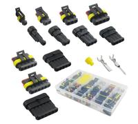 WMYCONGCONG 1004 PCS Waterproof Automotive Electrical Connectors Car Electrical Wire Connectors Plug Kit 1/2/3/4/5/6 Pin Waterproof Connectors Quick Disconnect and Connect 22-16 AWG