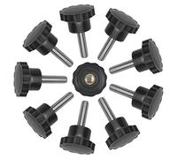 WMYCONGCONG 12 PCS M6 x 20 mm Threaded Thumb Screw, Threaded Knurled Thumb Screw Round Male Thread Knurled Clamping Knobs