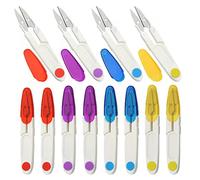 WMYCONGCONG 12 PCS U-Shaped Yarn Scissors Embroidery Thread Cutter Portable Scissors Trimming Nipper with Protective Cover for Arts Crafts Stitch DIY Projects (12)