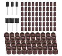 WMYCONGCONG 120 PCS Drum Sander Set 3/8” 5/8” 240 Grits Sanding Drums with 6 PCS Drum Mandrels for Dremel Rotary Tool