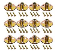 WMYCONGCONG 120PCS M6 M8 M10 T-nuts Brad Hole Tee Nut with Round Base Furniture Hardware Flange Insert Female Thread With Mounting Screws Set
