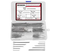 WMYCONGCONG 125 PCS 304 Stainless Steel Cotter Pins Assortment Kit Tractor Pin for Hitch Pin Lock System, Trucks, Engine Repair in Towing Hitch Clips