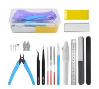 WMYCONGCONG 15 PCS Gundam Modeler Basic Tools Craft Set for Professional Model Assemble Building Repairing Fixing