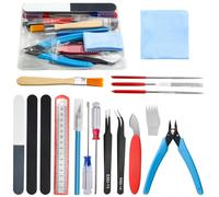 WMYCONGCONG 17 PCS Gundam Model Tools Kit Modeler Basic Tools Craft Set Hobby Building Tools Kit for Car Model Building Repairing and Fixing