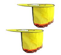 WMYCONGCONG 2 Pack Hard Hat Sun Shield Full Brim Mesh Neck Shield Sun Visor with Reflective Strip for Outdoor Construction Site Hardhats Safety Helmet Accessories, High Visibility Yellow