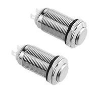 WMYCONGCONG 2 PCS 12mm Latching Waterproof Metal Push Button Switch On Off 3A 250V AC