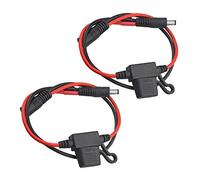 WMYCONGCONG 2 PCS 2 PCS DC 5.5mm x 2.1mm Male to Female Extension Cable DC Quick Disconnect Wire Harness 14AWG with 10A Fuse for LED Strip Surveillance Camera