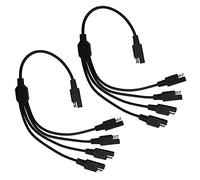 WMYCONGCONG 2 PCS SAE Connector SAE DC Power Automotive Adapter Cable Y Splitter 1 to 4 SAE Extension Cable 18AWG 13.78inch/35cm for Solar Battery Connection and Transfer